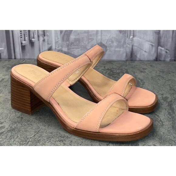 Women Madewell Women’s Ora Double Strap Sandals Dried Rose Pink Size 8 M